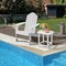 Outdoor Adirondack Chair with Built-in Cup Holder for Backyard and Porch